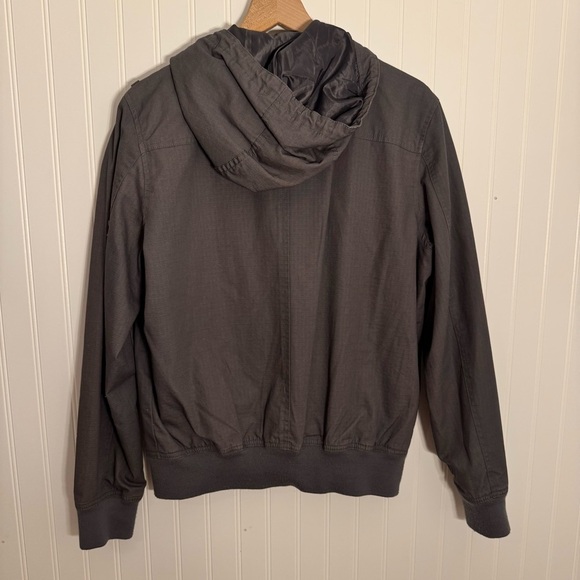 American Rag Men’s Dark Gray 100% Cotton Hooded Jacket Size Medium - Picture 8 of 13